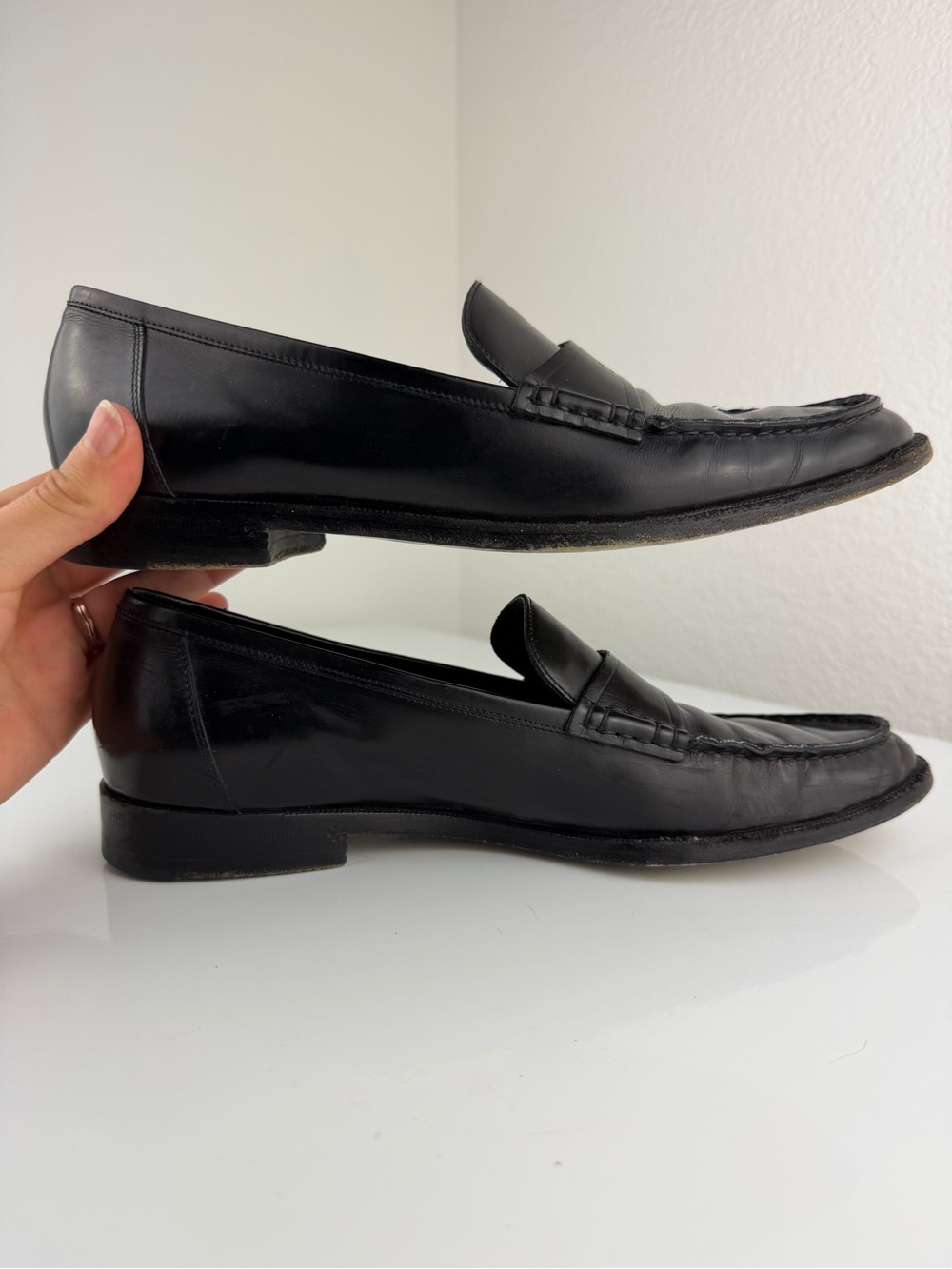 Gucci Black Leather Loafers Black 37.5/7.5 - Picture 4 of 15